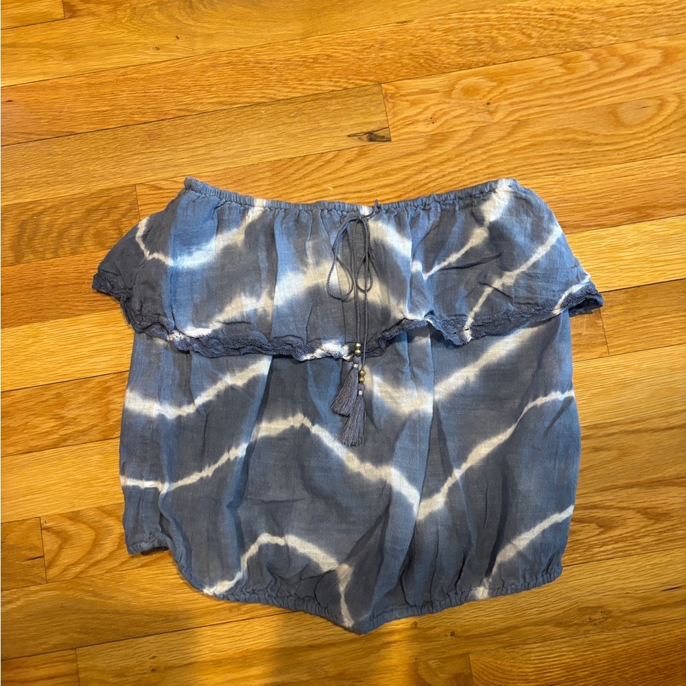 Blue Tie-Dye Top